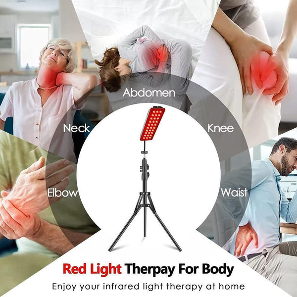 Red Light Therapy Lamp with Adjustable Stand for Full Body Pain Relief Skin Care