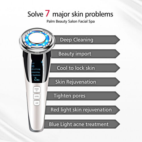 EMS Face Massager Red Light Therapy Beauty Deep Pores Cleanser Anti-Aging